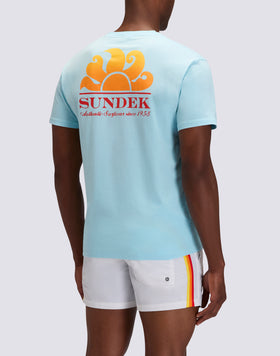 T-SHIRT UOMO NEW HERBERT A GIROCOLLO CON MAXI-LOGO