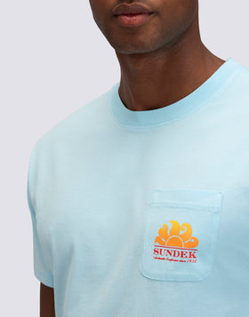 T-SHIRT UOMO NEW HERBERT A GIROCOLLO CON MAXI-LOGO