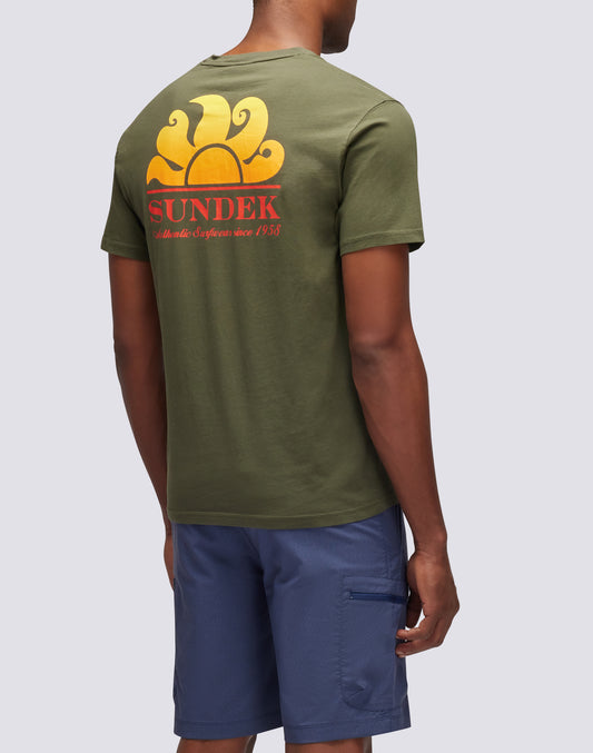 T-SHIRT NEW HERBERT GIROCOLLO CON MAXI-LOGO