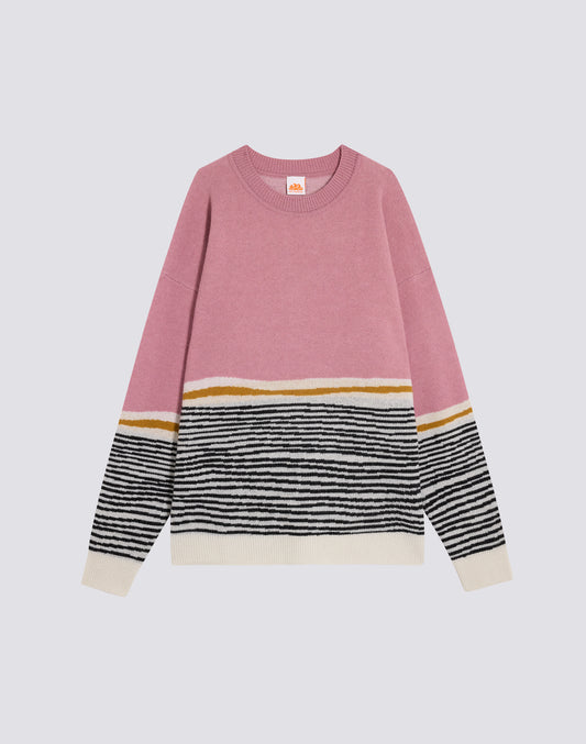 MAGLIONE UNISEX A GIROCOLLO JACQUARD MOTIVO ASTRATTO