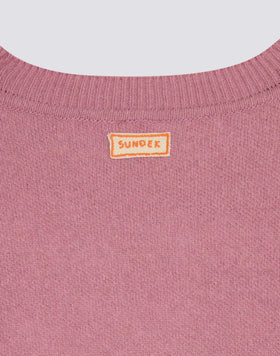 PULL JACQUARD À COL RAS DU COU UNISEX AVEC MOTIF ABSTRAIT