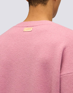 PULL JACQUARD À COL RAS DU COU UNISEX AVEC MOTIF ABSTRAIT