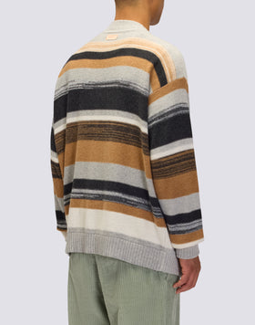 CARDIGAN MAXI À RAYURES AVEC BOUTONS POUR HOMME