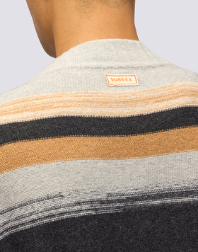 CARDIGAN MAXI À RAYURES AVEC BOUTONS POUR HOMME