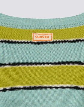 PULL COL ROND UNISEX À MOTIF MULTI-RAYURES