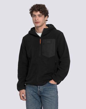 MEN'S FULL ZIP FLEECE JACKET WITH HOOD