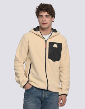 MEN'S FULL ZIP FLEECE JACKET WITH HOOD