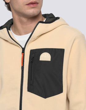 MEN'S FULL ZIP FLEECE JACKET WITH HOOD
