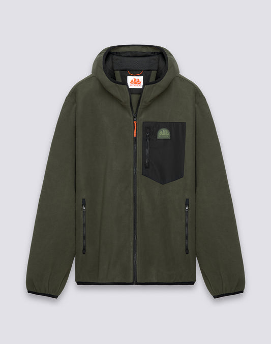 MEN'S FULL ZIP FLEECE JACKET WITH HOOD