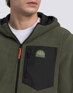 MEN'S FULL ZIP FLEECE JACKET WITH HOOD