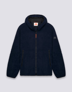 MEN'S TEDDY JACKET WITH HOOD AND ZIP