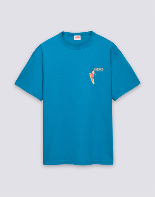 T-SHIRT DA UOMO A GIROCOLLO CON STAMPA E RICAMO