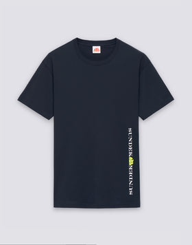 MEN'S CREW NECK T-SHIRT WITH VERTICAL LOGO PRINT