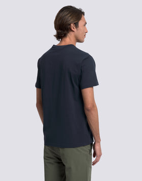 T-SHIRT UOMO A GIROCOLLO CON STAMPA LOGO VERTICALE