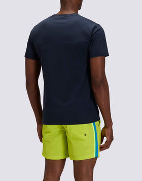 MEN'S CREW NECK T-SHIRT WITH VERTICAL LOGO PRINT