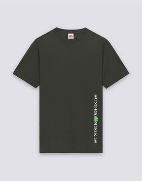 T-SHIRT UOMO A GIROCOLLO CON STAMPA LOGO VERTICALE