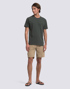 MEN'S CREW NECK T-SHIRT WITH EMBOSSED LOGO