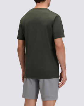 MEN'S CREW NECK T-SHIRT WITH EMBOSSED LOGO