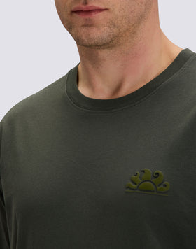 MEN'S CREW NECK T-SHIRT WITH EMBOSSED LOGO