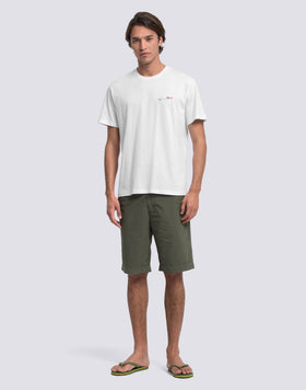 MEN'S CREW NECK T-SHIRT WITH OLD SCHOOL SURF PRINT