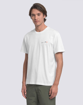 MEN'S CREW NECK T-SHIRT WITH OLD SCHOOL SURF PRINT