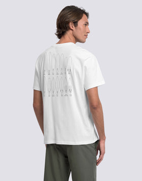 MEN'S CREW NECK T-SHIRT WITH OLD SCHOOL SURF PRINT