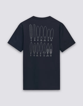 MEN'S CREW NECK T-SHIRT WITH OLD SCHOOL SURF PRINT