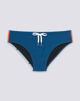 SLIP MARE UOMO LEONARDO CON STAMPA LOGO SFUMATO