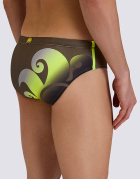 Slip de bain homme Leonardo avec logo imprimé ombré