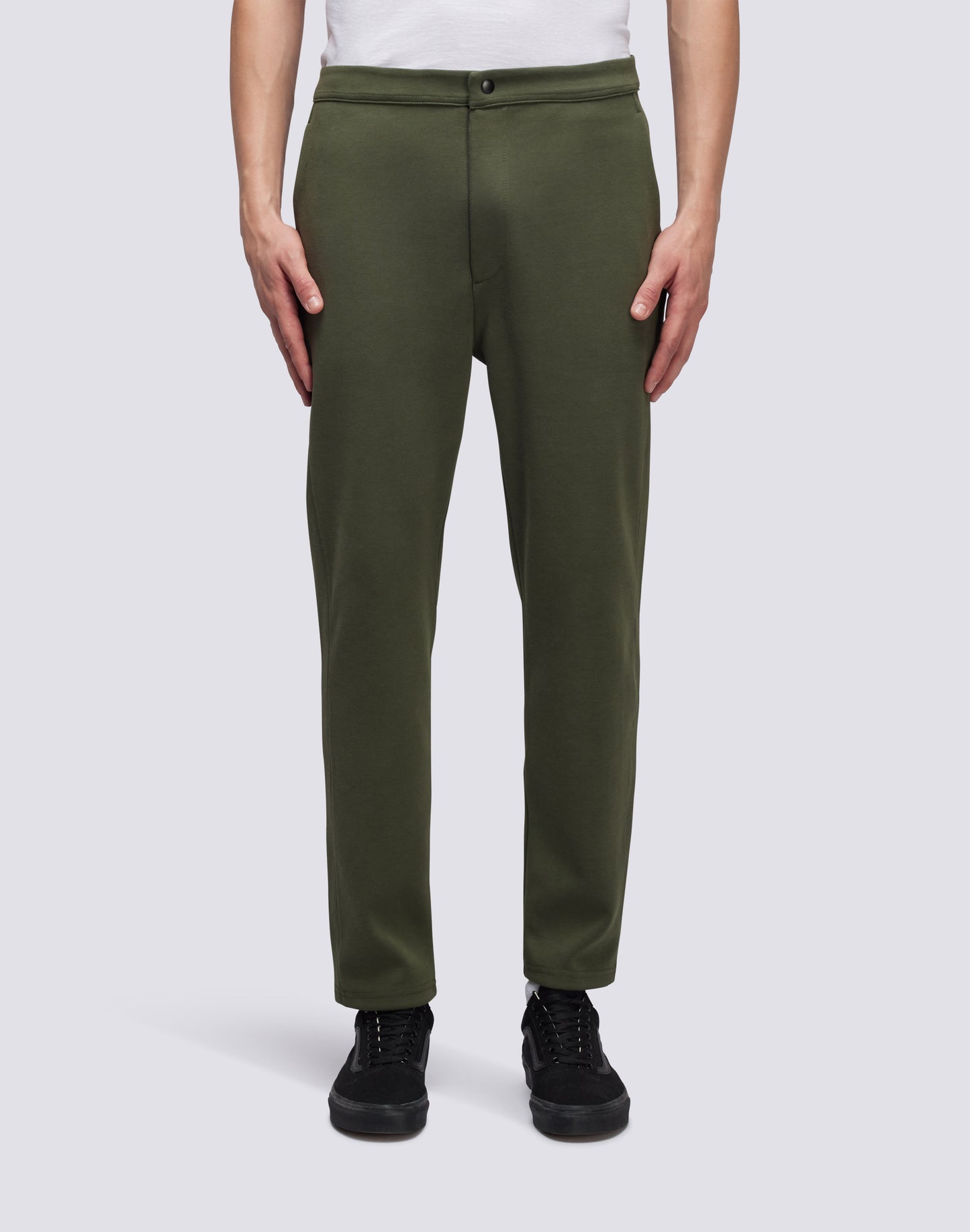 SEMI-ELASTICATED WAIST TROUSERS