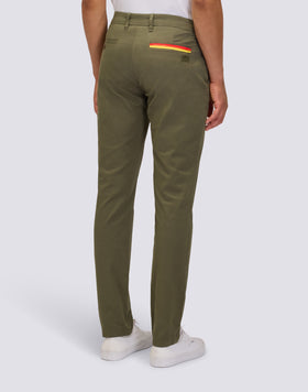PANTALONI CHINO IN TWILL STRETCH