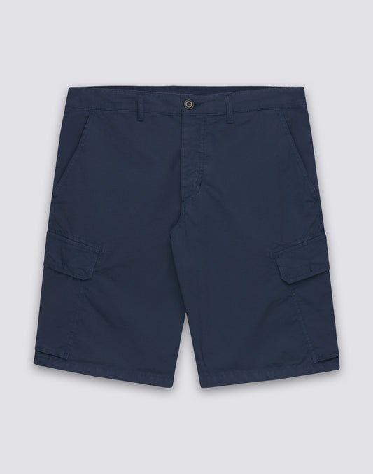 WALKSHORT CARGO UOMO TINTO CAPO IN POPELINE STRETCH