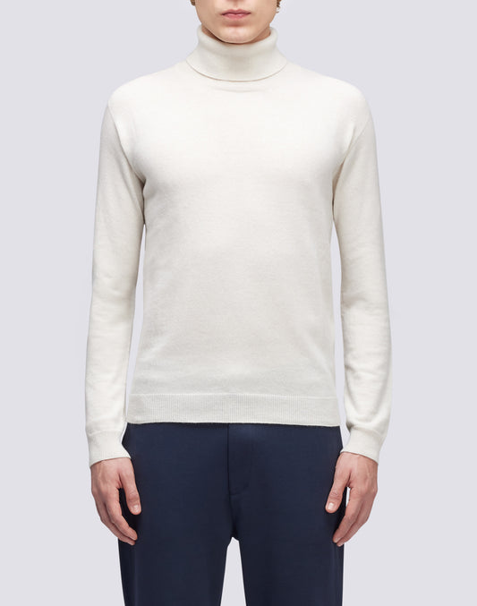 MAGLIONE A COLLO ALTO MISTO CASHMERE