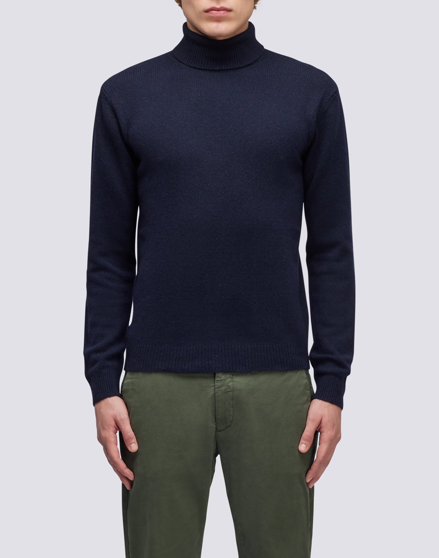 CASHMERE BLEND HIGH NECK SWEATER