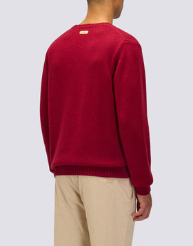 MEN'S CREW NECK SWEATER IN MERINO WOOL AND CASHMERE