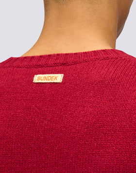 MEN'S CREW NECK SWEATER IN MERINO WOOL AND CASHMERE