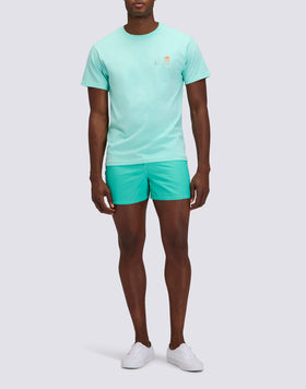 T-SHIRT CAPSULE MICROSTAMPA TAVOLA DA SURF E SCRITTA RICAMATA