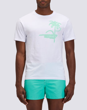 T-SHIRT CAPSULE MICROSTAMPA PALMA SFUMATA