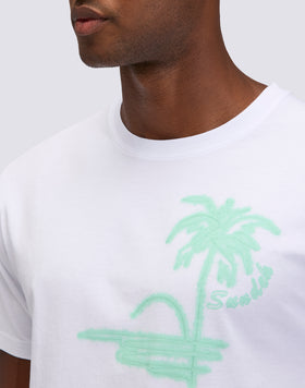 T-SHIRT CAPSULE MICROSTAMPA PALMA SFUMATA