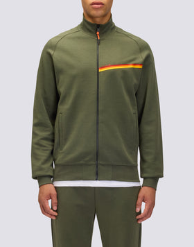 SWEAT À FERMETURE ÉCLAIR INTÉGRALE AVEC DÉTAILS TRICOLORES