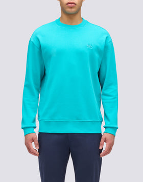 CREWNECK SWEATSHIRT WITH EMBROIDERED LOGO