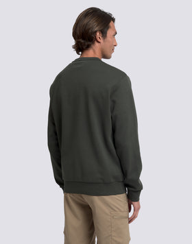 MEN'S CREW NECK SWEATSHIRT IN RECYCLED INTERLOCK COTTON