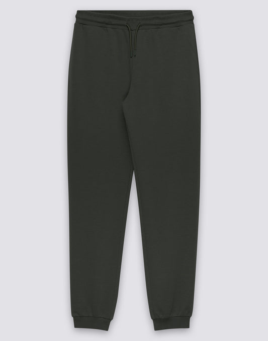PANTALONI LUNGHI UOMO A VITA ELASTICATA IN COTONE INTERLOCK RICICLATO
