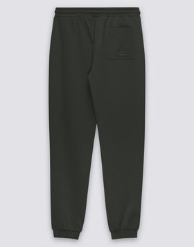 MEN'S ELASTIC WAISTED LONG TROUSERS IN RECYCLED INTERLOCK COTTON