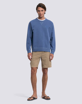 MEN'S GARMENT-DYED CREW-NECK SWEATSHIRT
