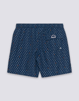 MAILLOT DE BAIN MI-LONG TAILLE ÉLASTIQUE IMPRIMÉ RICE SURF EN POLYESTER RECYCLÉ REPREVE®