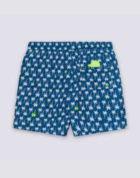 MAILLOT DE BAIN MI-LONGUEUR POUR HOMME AVEC TAILLE ÉLASTIQUE ET IMPRIMÉ À L'ENVERS EN POLYESTER RECYCLÉ REPREVE®