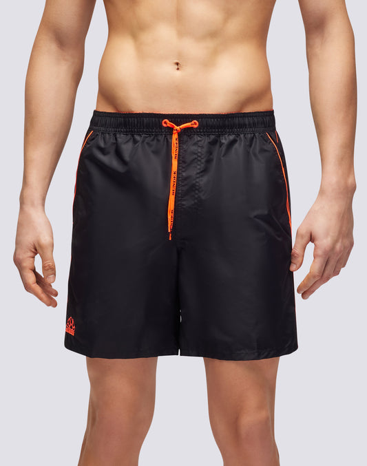 SHORT DE BAIN MI-LONG TAILLE ÉLASTIQUE TAFFETA ICONIQUE