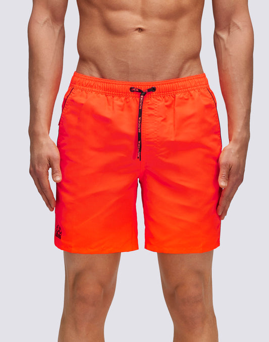 SHORT DE BAIN LONGUEUR MOYENNE TAILLE ÉLASTIQUÉE TAFFETA ICONIQUE