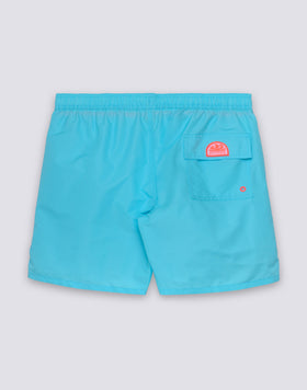 MAILLOT DE BAIN HOMME LONGUEUR MI-CUISSE TAILLE ÉLASTIQUÉE AVEC LISERÉ